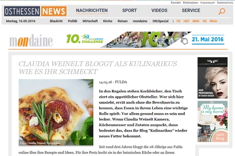 In eigener Sache: Kulinarikus im Interview auf Osthessen-News.de