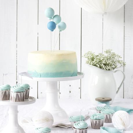 Ballon-Ombré-Törtchen & Schoko-Cupcakes – ein Mini-Sweettable