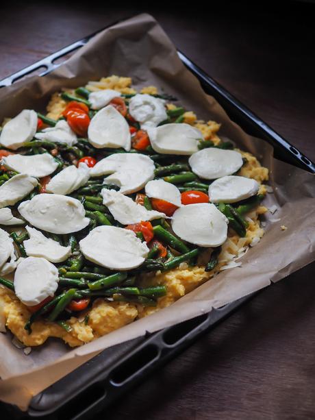 Polenta Pizza with Asparagus