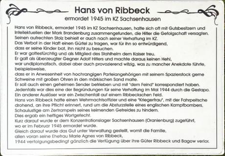 Der Widerstand Hans von Ribbecks