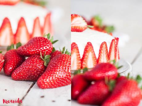 White Cheescake – ein himmlischer Käsekuchen mit Erdbeeren