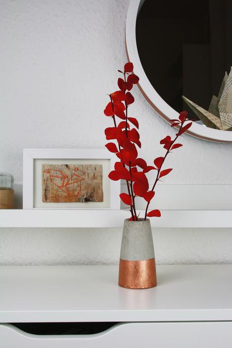 DIY konische Beton Vase mit Kupfer selber machen 