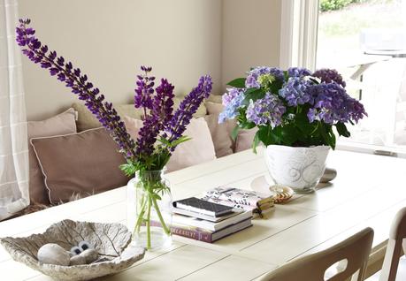 Mein Wochenende und Ideen zur Tischdeko mit Lupinen + Hortensien