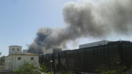 Feuer bei Son Moix-Stadion