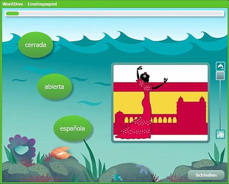 Jaimee lernt Spanisch mit WordDive inklusive Gewinnspiel
