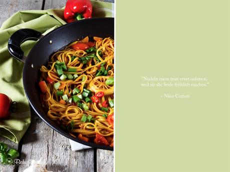 Vegane One Pot Pasta - Curry Style