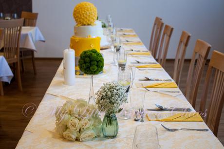 Hochzeitstorte in Gelb