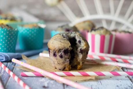 Blaubeer Muffins mit weißer Schokolade blaubeer muffins