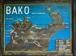 Bako-Nationalpark-Wanderrouten-Karte
