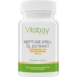 Vitabay Neptune Krill Öl 500 mg - 60 Softgels - Reich an Omega-3 Fettsäuren