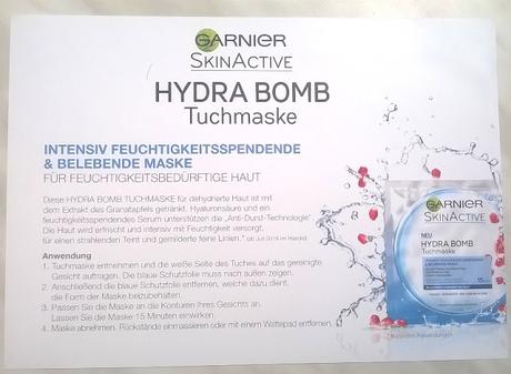 Garnier Skin Active Hydra Bomb Tuchmaske + 8x4 Hollywood Deodorant Spray + Spee Aktiv Gel Frische-Kick + Aufgebraucht :)