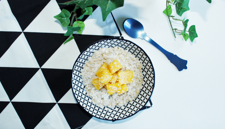 Pimp Your Porridge - Porridge aus Kokosdrink und Mango