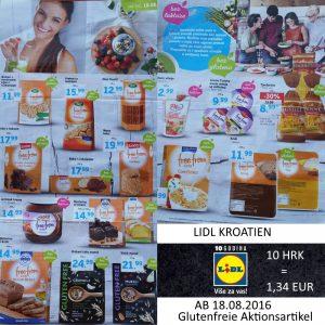Glutenfreie Artikel beim Discounter – LIDL ist Vorreiter in Europa LIDL Kroatien