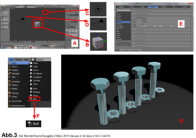 Die Startszene in Blender