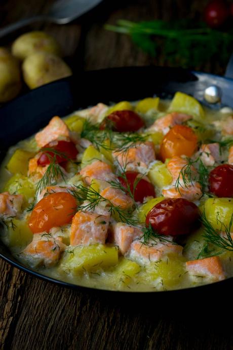 Lachs Pfanne mit Dill Lachs Pfanne mit Dill