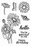 Jane's Doodles - Clear Stamps - DAISIES