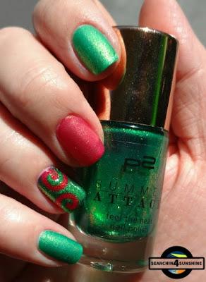 [Nails] p2 SUMMER ATTACK feel the heat nail polish 040 hot berry & 050 green palm tree