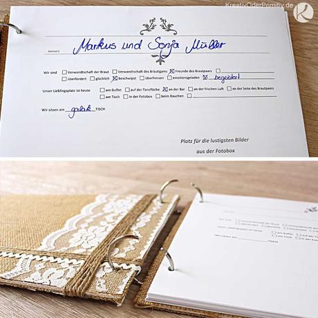 Lückentext-Gästebuch zur Hochzeit