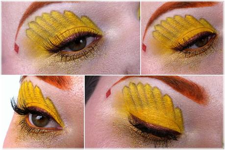 kreatives Make-up Gelb Gold