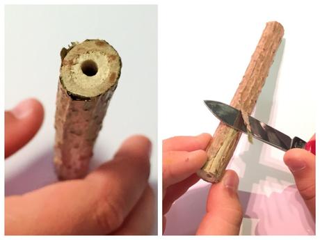 Mit Naturschätzen basteln: Ein Kugelschreiber aus Holunderholz