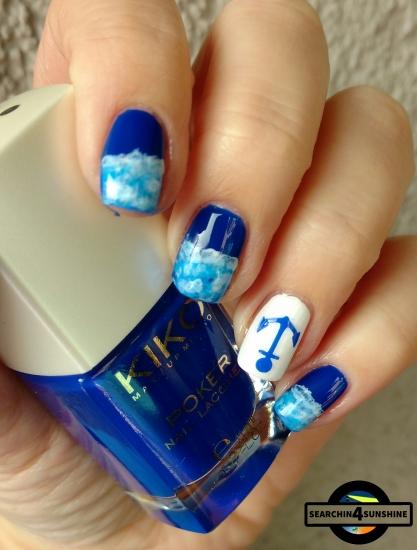 [Nails] Frischlackiert-Challenge: MARITIM mit KIKO Daring Game POKER nail lacquer 05 Exclusive Blue & essence 33 wild white ways