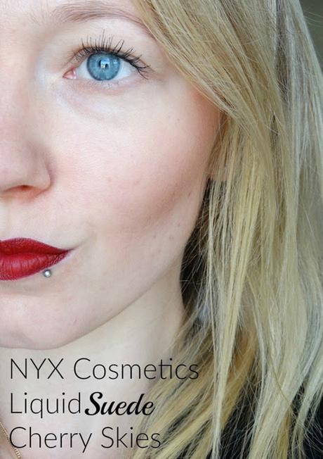 LOOK: NYX Liquid Suede Lipstick Cherry Skies
