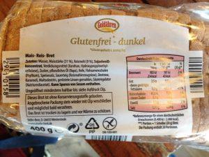 Glutenfreies Brot bei ALDI Nord – Achtung vor möglicher glutenfreier Weizenstärke Zutatenliste des ALDI Nord Brotes von Stöhr