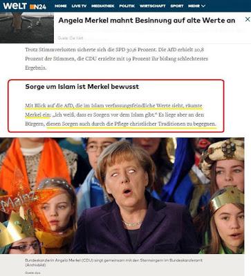 Merkel: Einzige Alternative zum islamischen Gottesstaat ist der christliche Gottesstaat