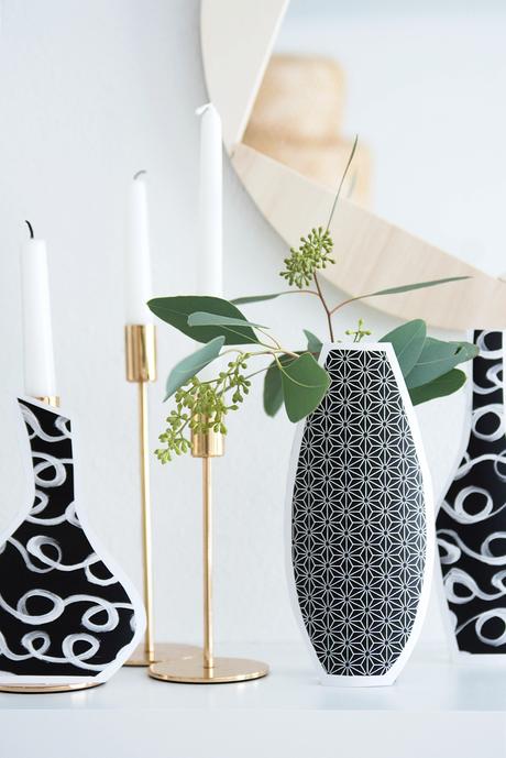 DIY Quickie: Vasen aus Geschenkspapier