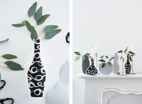 DIY Silhouetten Vasen