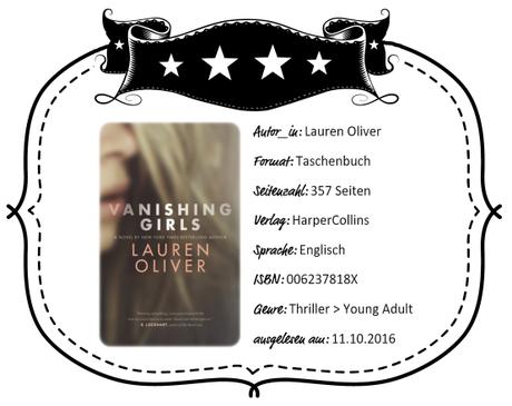 Lauren Oliver – Vanishing Girls