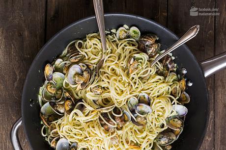 Spaghetti Vongole mit Petersilien-Pesto | Madame Cuisine Rezept