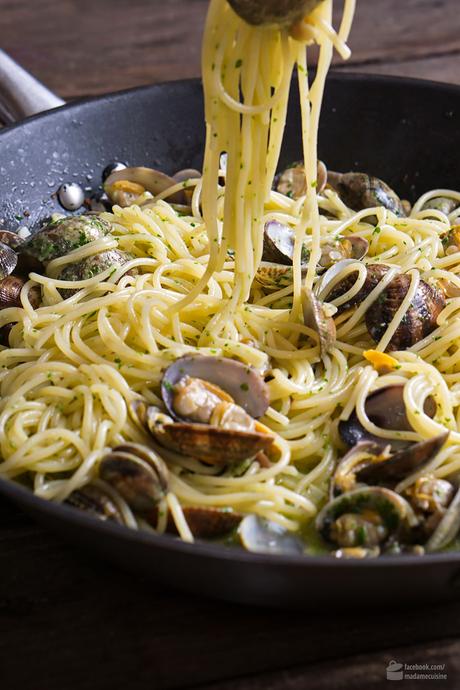 Spaghetti Vongole mit Petersilien-Pesto | Madame Cuisine Rezept