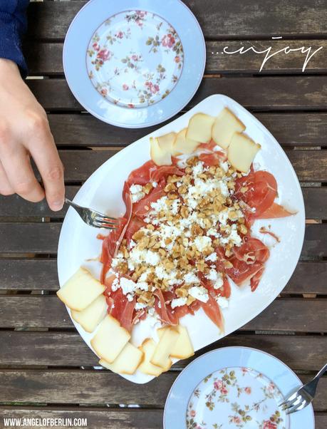 #foodinspo - Appetizer Recommendation - Serano Ham with Walnuts, Feta and Honey