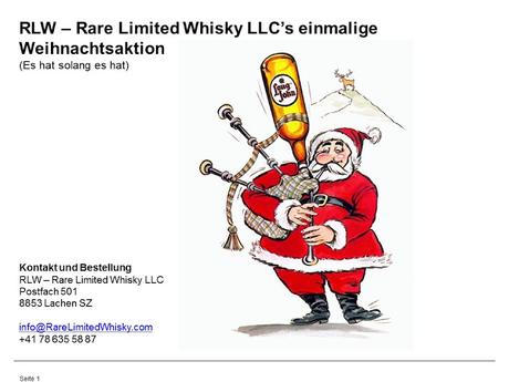 Rauchige Weihnachtswhiskies in allen Dimensionen von The Whisky Chamber - First come, first served