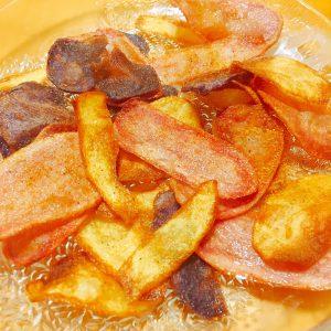 Gewürzte Chips aus dem Kartoffel Koch Mix