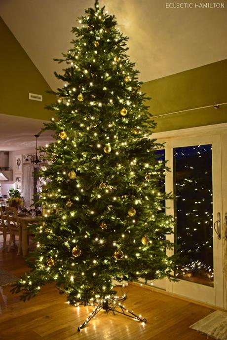 Endlich! 4 Meter golden glitzernder Weihnachtsbaum