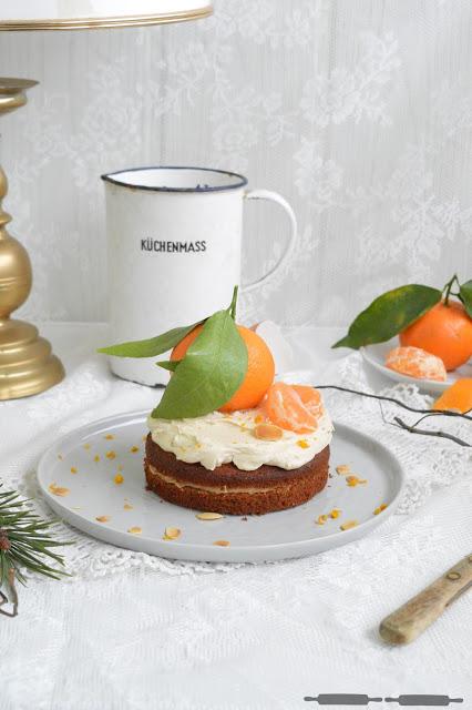 Mandarinenkuchen mit Karamellcreme / Mandarins Cake with Caramel Cream #christmassythingsbyverena