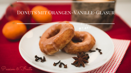 vegane Donuts mit Orangen-Vanille-Glasur