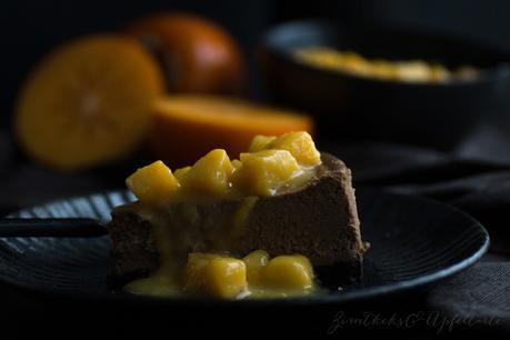 Schokoladen-Cheesecake mit Persimon®-Orangen-Sauce