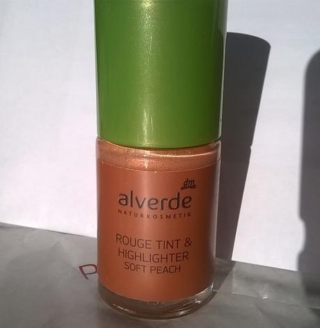 Alverde Rouge Tint & Highlighter Soft Peach + ISANA Young Reinigungs-Tücher