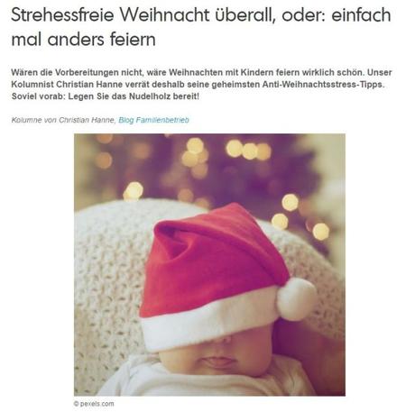 Gastkolumne Scoyo-ELTERN!-Magazin: Strehessfreie Weihnacht überall