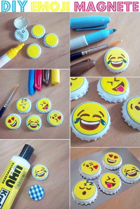 [diy] Emoji Magnete aus Kronkorken