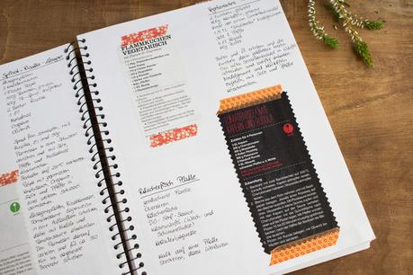 Bastelideen mit Washi Tape // DIY Kochbuch mit Washi Tape gestalten // Organisieren // Minimalismus // Ordnung muss sein