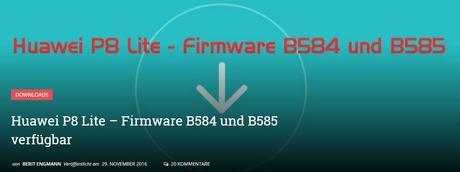Update ALE L21 C432 B584 für Huawei P8 lite wird ausgerollt