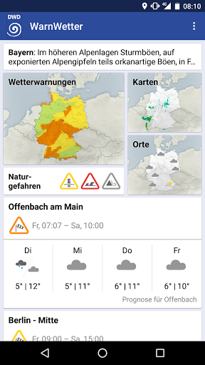 WarnWetter – Genaue Wettervorhersage mit detaillierten Karten