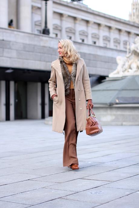 Monochrome outfit in brown