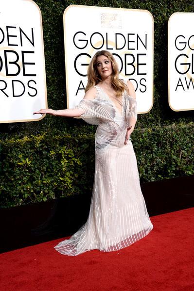 Drew Barrymore attends the 74th annual Golden Globe Awards in Beverly Hills