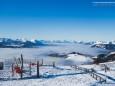 Blick in die Gesäuse Berge - Skitag auf der Gemeindealpe in Mitterbach am 25.1.2017