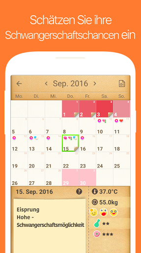 Menstruations-Kalender – Pille, Periode, Zyklus, Fruchtbarkeit, Befinden und vieles mehr